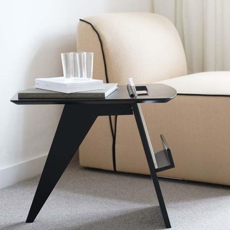 Table d'appoint de canapé en bois massif moderne pour salon et bureau - 8