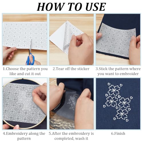 Kit broderie Sashiko ORIGACH complet pour réparation patchwork débutant - 3