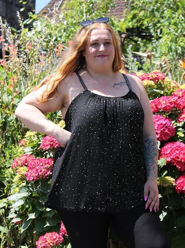 RITERA Women's Plus Size Tank Tops Flowy Tops Adjustable Strappy Loose Shirts XL-5XL3