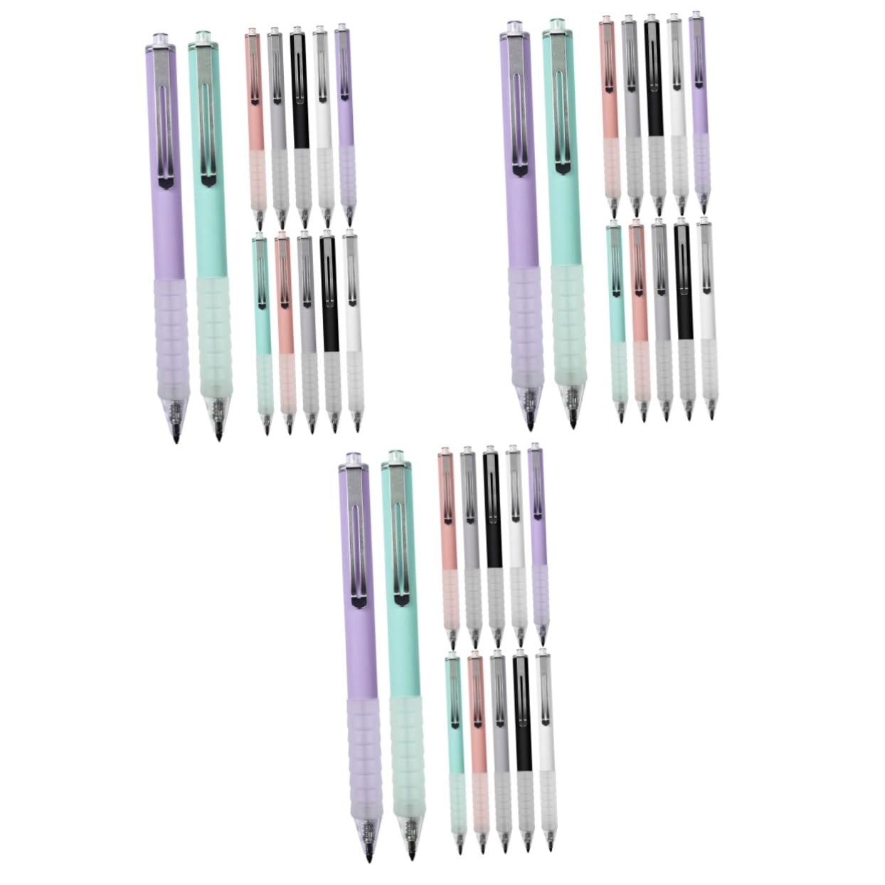 SHINEOFI 3 Ensembles Crayon Technologique Noir Des Crayons Réutilisable Stylo Sans Encre Crayons Sans Encre Étui À Esthétique Éternel Pour Toujours Plastique 12 Pièces * 3