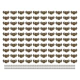 ANKROYU 100 Stück Eckenschutz aus Eisen im Vintage-Stil für Holzkisten, Schränke, Möbel, Kantenschutz, dekorativer Goldener Metallschutz, Retro-Heimbüro-Dekor, langlebige Hardware