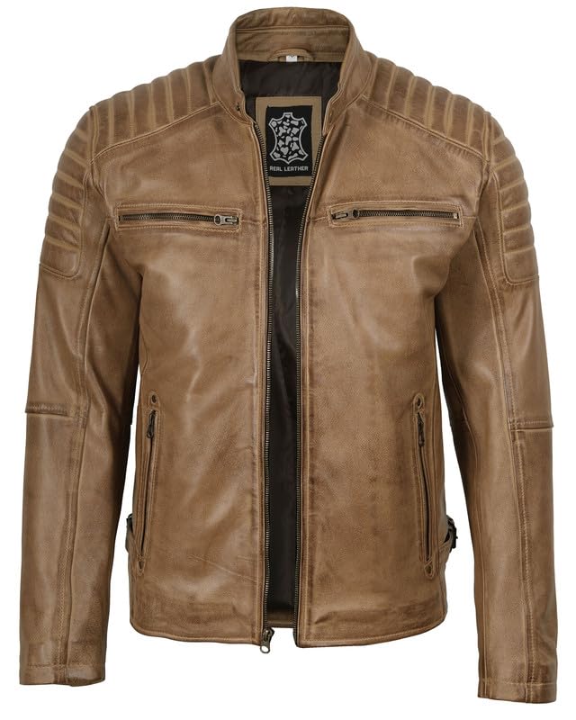 Image of Decrum Real Lambskin Mens Leather Jacket