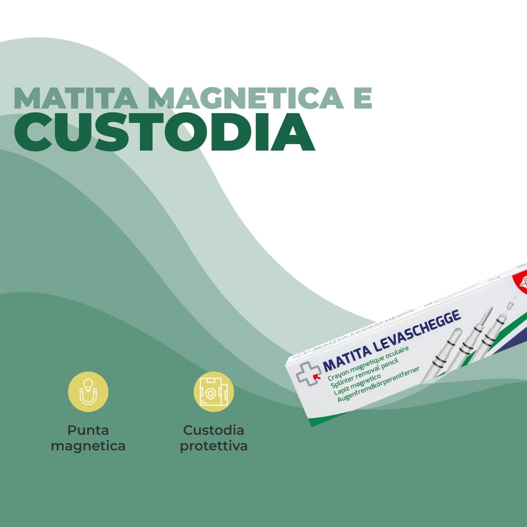 REMEDIA ONE - Matita Levaschegge, Matita Magnetica Oculare per Rimozione Schegge, Strumento di Primo Soccorso