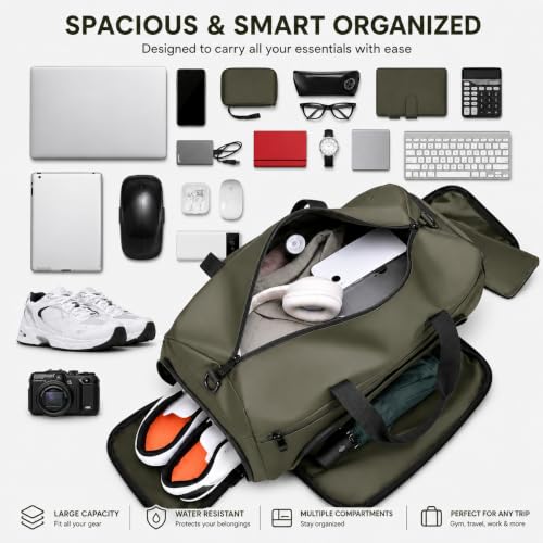 Image of CAVALO - Be Unique Water Resistant Duffle Bag for Gym, Travel and Business Men & Women | Cabin Size Weekender Bag with Dedicated Ventilated Shoe Compartment, Wet Pouch & Luggage Sleeve