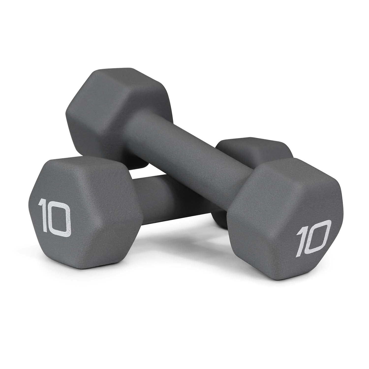 WF Athletic Supply Color Neoprene Dumbbells, Hand Weights with Non-Slip Grip & Hexagon Shape, Strength Training Free Weights for Women & Men - Sold in Pairs , pack for 10 pounds 