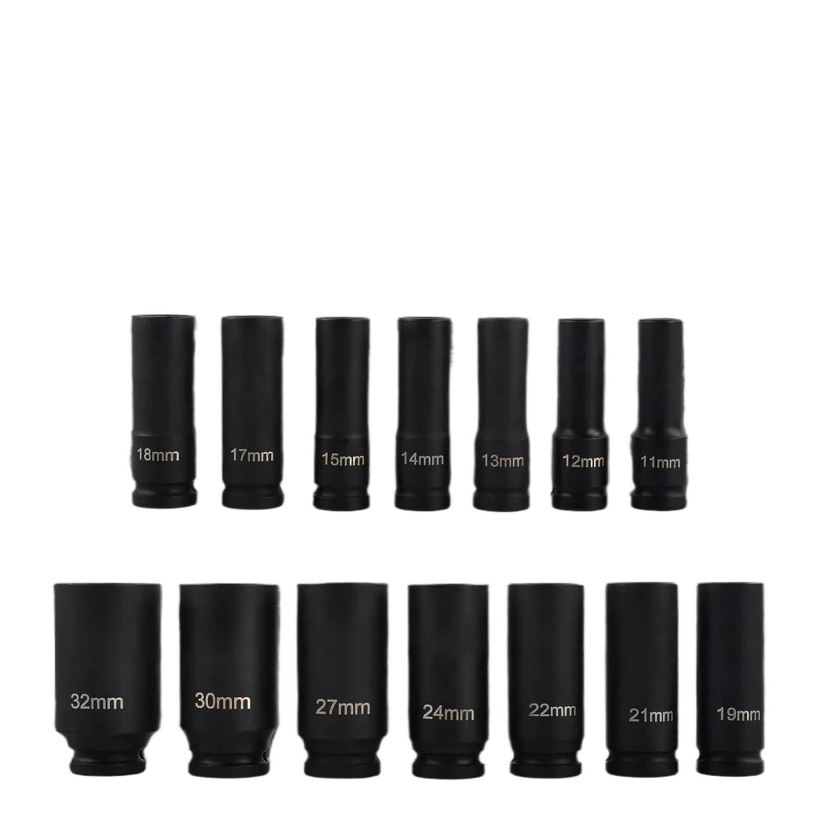 Nasadek udarowych z napędem 1/2 cala 10-20 sztuk/zestaw Rozmiary metryczne 8-32 mm twardym pudełkiem Zestaw przedłużek(Set B)