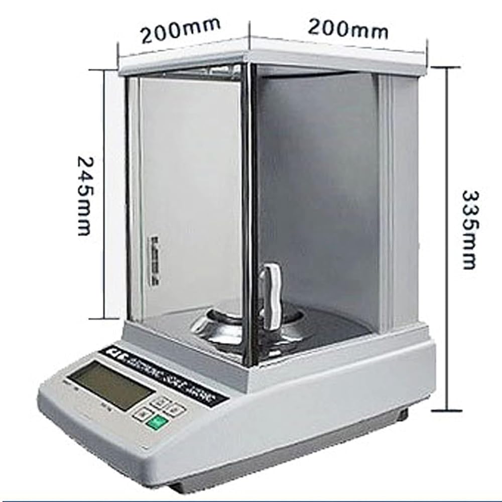 Waga analityczna laboratoryjna, precyzyjna waga elektroniczna, dokładność 220 g/0,0001 g, wyświetlacz LCD, automatyczna kalibracja i 7-jednostkowa konwersja do pomiarów laboratoryjnych, jubilerskich