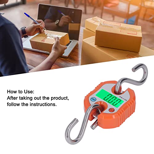 Báscula digital colgante mini 150KG con pantalla LCD miniatura 3