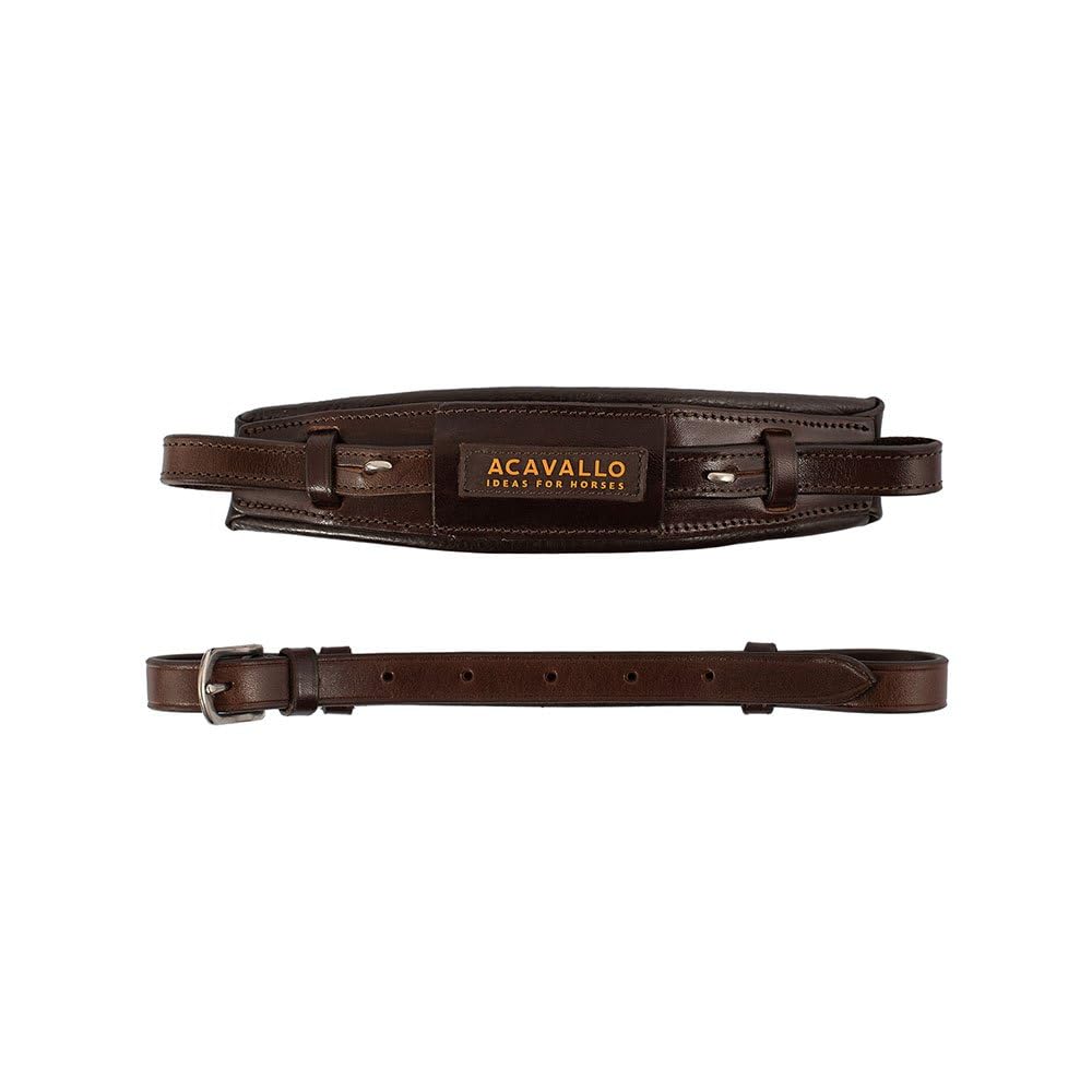 Nasalina ACavallo per hackamore in pelle pieno fiore imbottita con schiuma Marrone Scuro