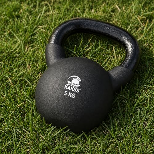 Image of Kakss Half Coating Neoprene Kettlebell (BLK, 5KG)