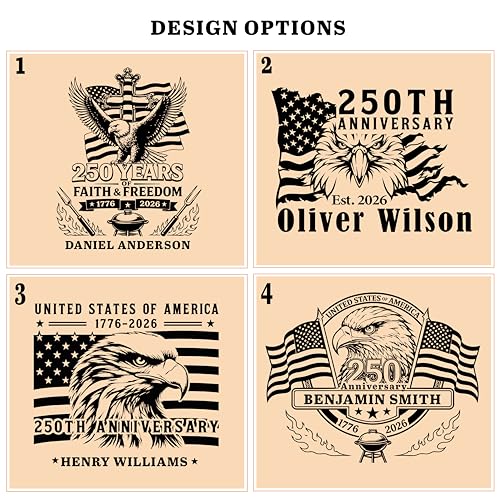 Tabla de Cortar Personalizada BBQ con Diseño Bandera Americana miniatura 2