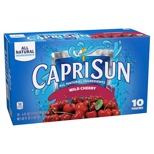 Capri Sun Wild Cherry Flavored with other natural flavor Juice Drink Blend, 10 ct Box, 6 fl oz Pouches image 9