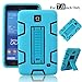 Galaxy Tab 4 7.0" Case, Magicsky 3in1 Heavy Duty Hybrid Shockproof Armor Kickstand Case for Samsung Galaxy Tab 4 7.0 inch T230 /T231/ T235 Galaxy Tab 4 Nook Cover - Black/Teal