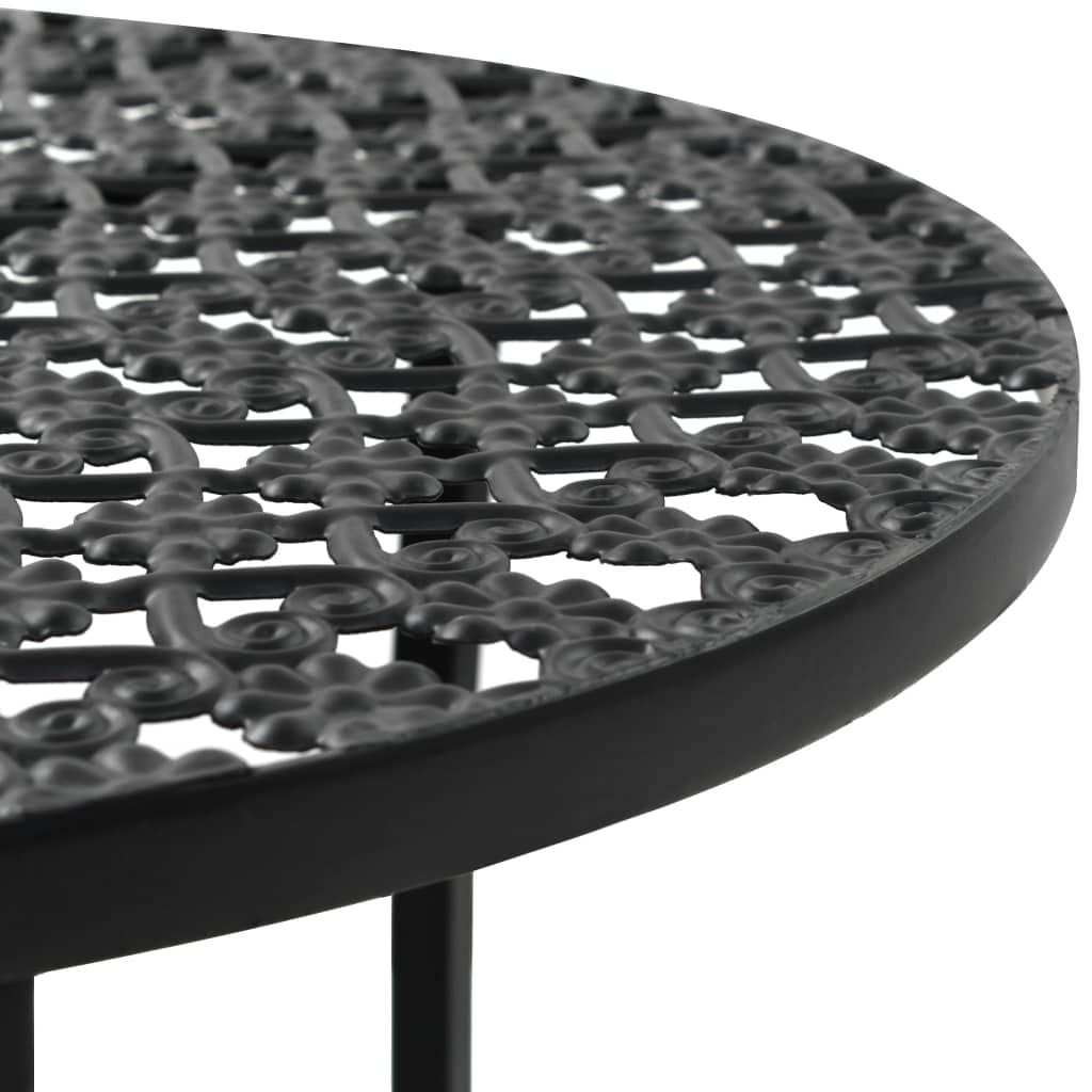 vidaXL Table de Bistro Style Vintage Ronde Métal Noir Table de Bar Cuisine