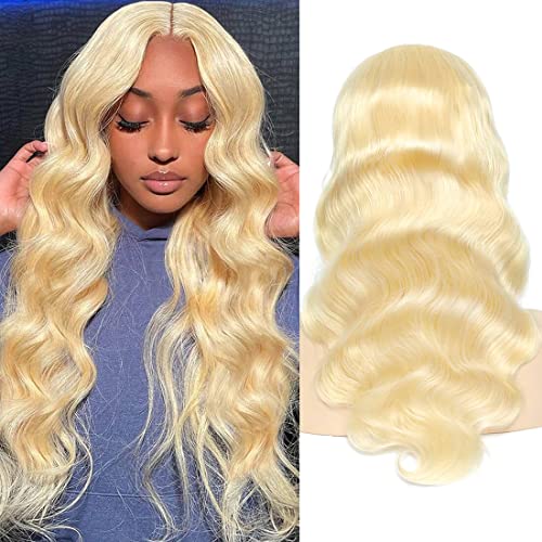 613 13×6 Lace Front Wig Human Hair Body Wave Blonde Wig Human Hair 613 HD Lace Frontal Wig13x6 180 Density Pre Plucked With Baby Hair 22 Inch