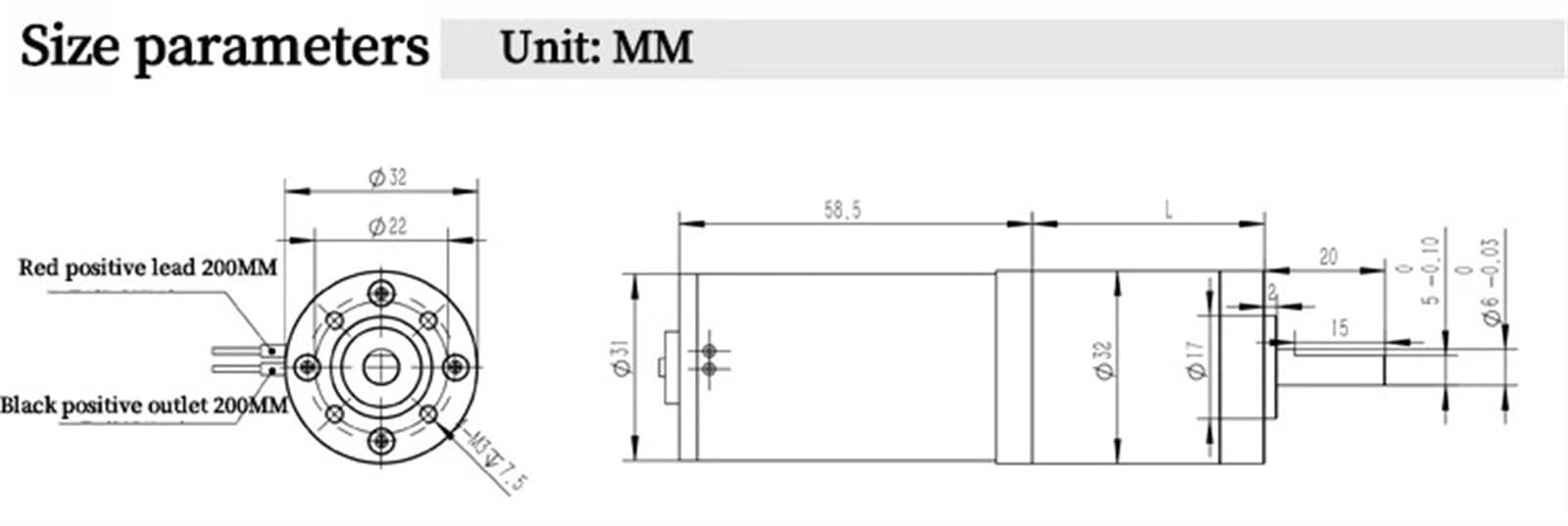 32-31ZY Permanentmagnet-Gleichstrom-Planetengetriebemotor 12 V 24 Vorwärts- und Rückwärtsgeschwindigkeitsregelungsmotor mit hohem Drehmoment niedriger Geschwindigkeit(12V,33RPM)