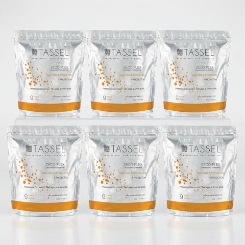 Polvo Decolorante Profesional con Plex 6 x 500 g | Máxima Aclaración Capilar Hasta 9 Tonos, Menor Daño y Protección de la Fibra | Ideal para Mechas, Balayage y Decoloraciones Profesionales