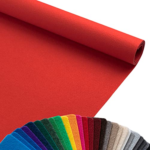 Primaflor Event-Teppich Meterware Dublin - Rot, 1,00m x 3,00m, Viele Farben, Schwer Entflammbarer...