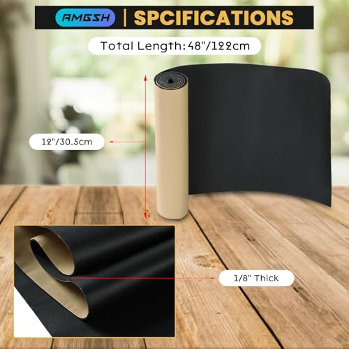 Image of Sponge Neoprene with Adhesive Foam Rubber Sheet 1 /8 inch Thick *12 inch Wide X 48 inch Long, Padding Gaskets,Crafts for Weather proofing or Stripping DIY Gasket Sealing Material