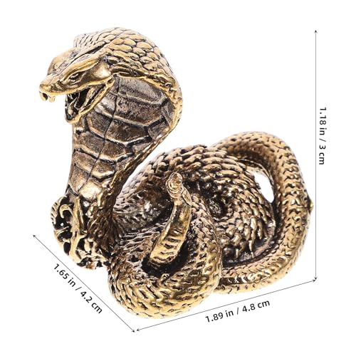 Figura de Serpiente de Latón Macizo Decorativa miniatura 5