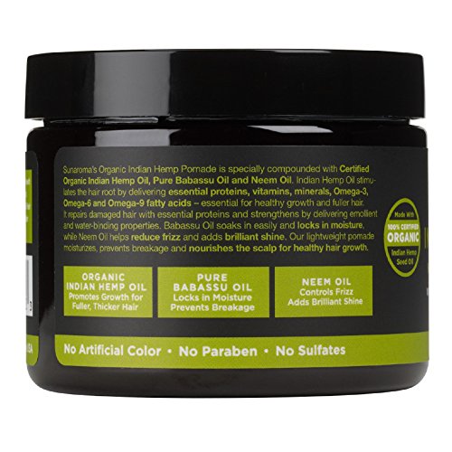 SUNAROMA Organic Hair Pomades (Indian Hemp Oil) - Image 4
