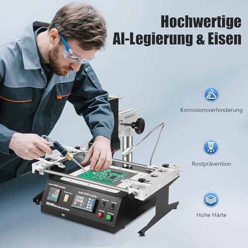 Charocean IR6500 Soldeerstation, BGA desoldeerstation, rework station, infrarood rework station, verwarming, infrarood desoldeerstation, rework station voor notebook, computer, moederborden enz - Afbeelding 6