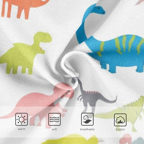 Cute Dinosaurs White Cotton Toddler Underwear, Cotton Underwear Girls, 2T–8 Years3