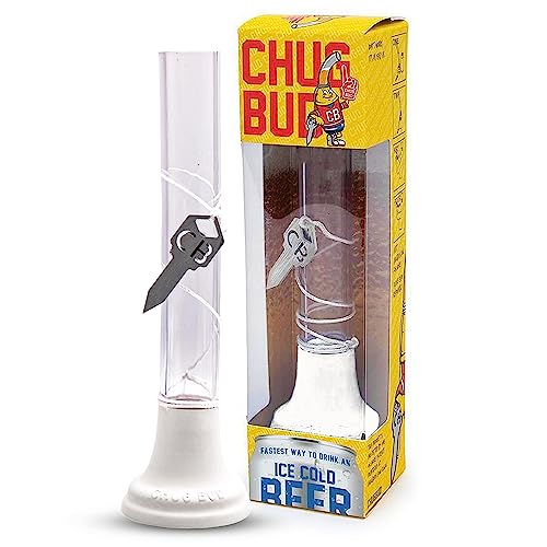 Chug Bud Drink Funnel, Pocket-Sized Party Favor, Perfect for Golf Bags and On the Go, Fits Any Type of Can, No Leaks or Spills (White)