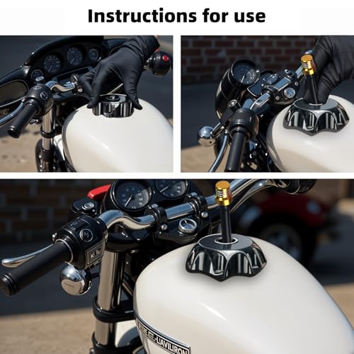 Image of 7PCS Breather Hose Gas Fuel Tank Cap, CNC One Way Tank Valve Vent Tube with Aluminum Breather Valve, Universal for 50cc 110cc 70cc 125cc ATV Motorcycle Dirt Pit Quad Bike Motocross