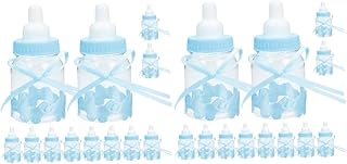 Toyvian 24 Peças Garrafa De Leite Caixa De Doces Mamadeiras Chupeta Doces Garrafas De Leite De Plástico Jarra De Açúcar Mini Garrafa De Vidro Para Bebê Lembrancinhas De Chá De Bebê Para