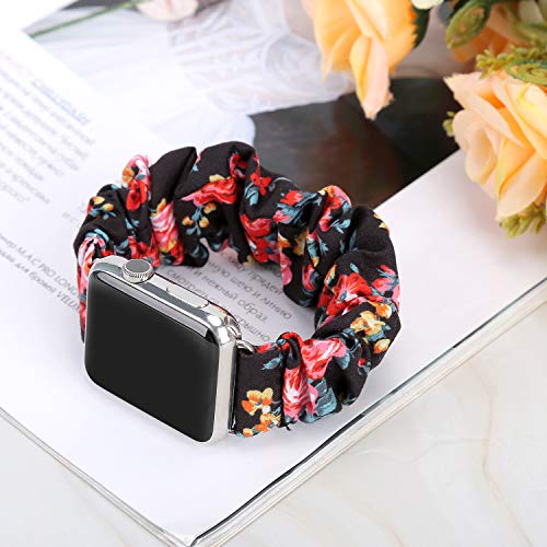 Image of Greatfine Scrunchie Band Compatible with Apple Watch Bands 38mm 40mm 41mm 42mm 44mm 45mm 46mm 49mm Women, Elastic Scrunchie Watch Strap for iWatch Watch Series 11 10 9 8 7 6 5 4 3 2 1 SE 3 2 Ultra 3 2