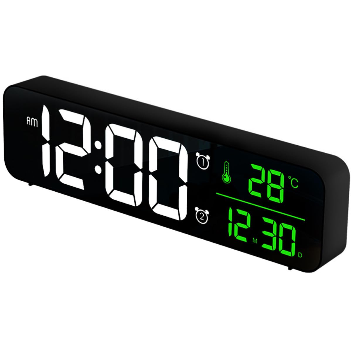 Orologio LED da Comodino Grande Data e Temperatura