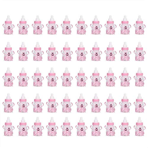 Fdit 50PCS Cute Shower Bottles Removable Tops Favors Adorable Newborn Wedding Party Decor Small Gift ()