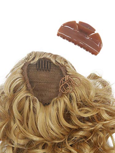 WIG ME UP - MKB-6A-V-24B Ponytail Hairpiece Extensions optional Combs & Clamp long voluminous curled curls gold blond 17inch - Image 4