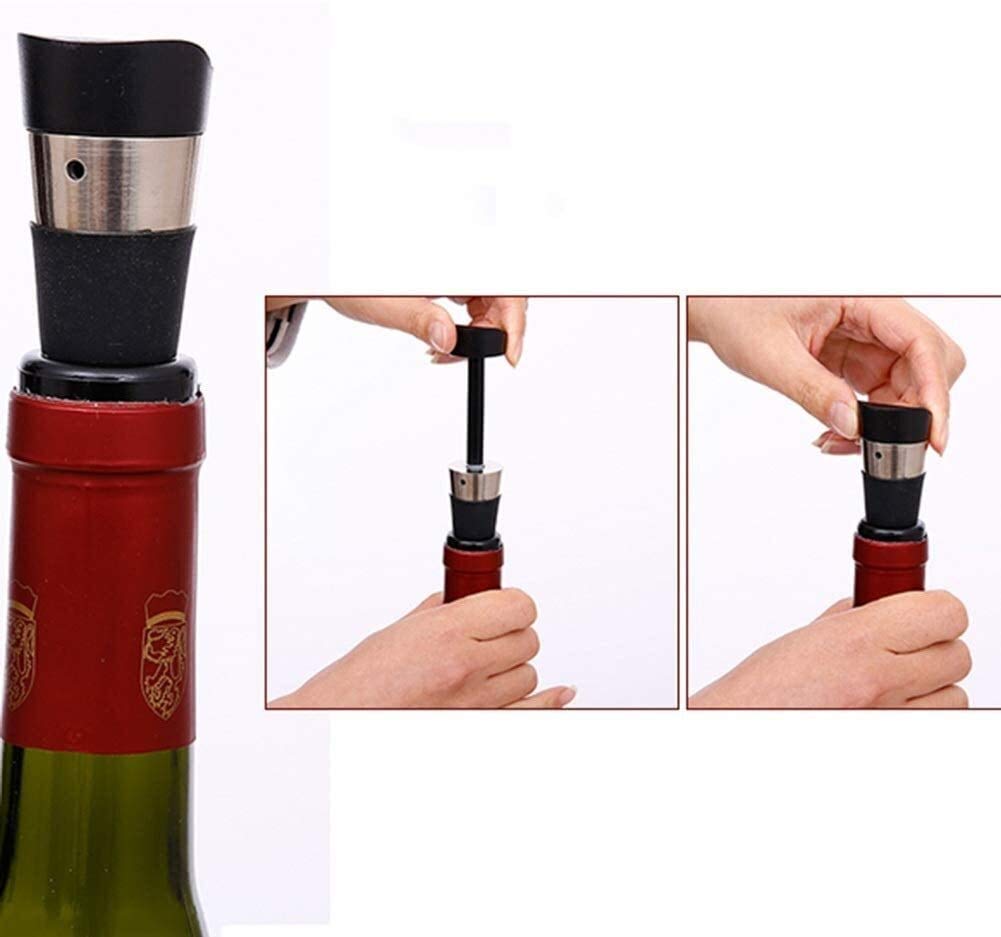 Apribottiglie Multifunzione a 3 Pezzi con cavatappi e Pompa ad Aria compressa. per Tutti Gli Amanti del Vino.