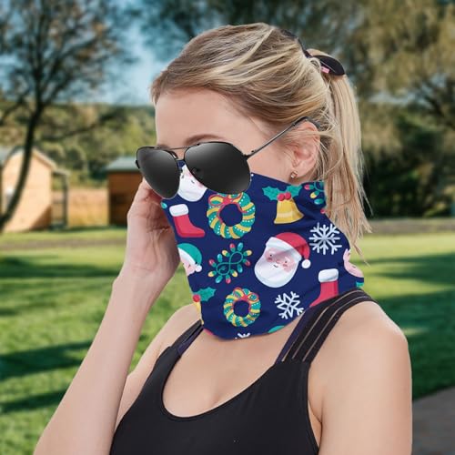 Christmas Santa Cooling Neck Gaiter Face Mask Lightweight Sun Protection Bandana Holiday Headwear Cycling Festive Events3