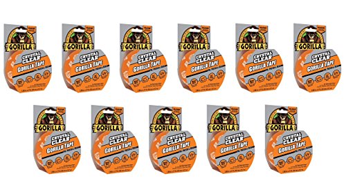 Image of Gorilla Crystal Clear Duct Tape, 1.88 inch x 9 yd, Clear, (Pack of 11)