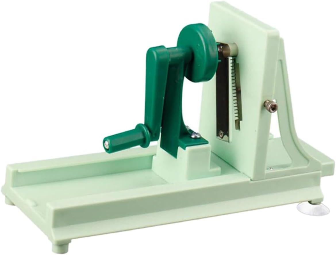 Multifunctional Vegetable Grater Manual Crank Plastic Vegetable Slicer Tool for Home Kitchen Light Green Easy to Use for Salad and Cooking