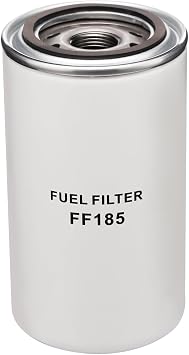 FF185 Spin-On Fuel Filter Heavy Duty Particle Protection Compatible with FLD/FLB/FLC 379/357/320 Replaces V1111845 KW185 25011694