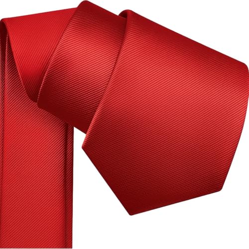 Image of Young Arrow Premium Microfiber Matte Finish Necktie for Men - Solid Formal Tie for Office, Wedding, Party, Groom & Groomsmen