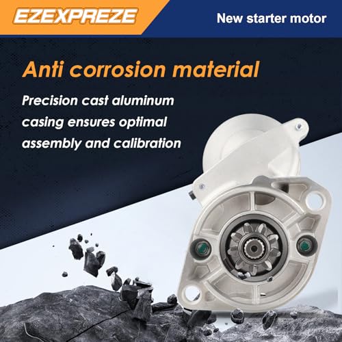 Image of Ezexpreze New 18145 Starter for Kubota Diesel Compact Tractors L2250 L2500 L2550 L2650 L2800 L2900 L2950 L3010 L3130 L3240 L3300 L3400 L3410 L3430 L35 KJS130 3407016081 3407016083 1280008460