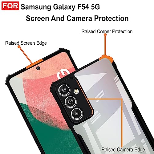 Image of Amazon Brand - Solimo Back Case Cover for Samsung Galaxy F54 5G (Polycarbonate, Thermoplastic Polyurethane Matte Black)