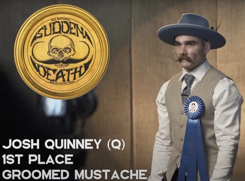 Sudden Death Mustache Wax für Herren 30 ml – Starker Halt, Langanhaltendes Handlebar-Styling, Premium Schnurrbart- und Bartpflege Wachs – von Death Grip