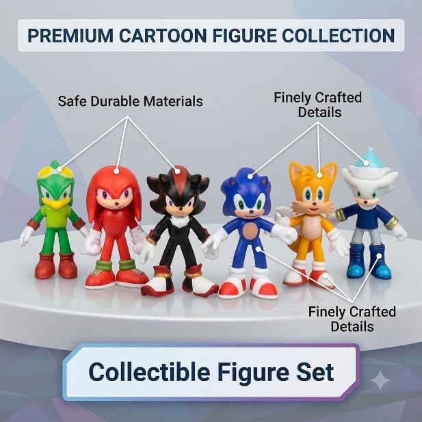Image of Anime Warrior Action Figure 32 cm Collectible PVC Statue for Kids & Collectors Premium Muscular Design | Display Toy with Gift Box for Desk, Shelf & Showcase (Sonic 4pcs Set)