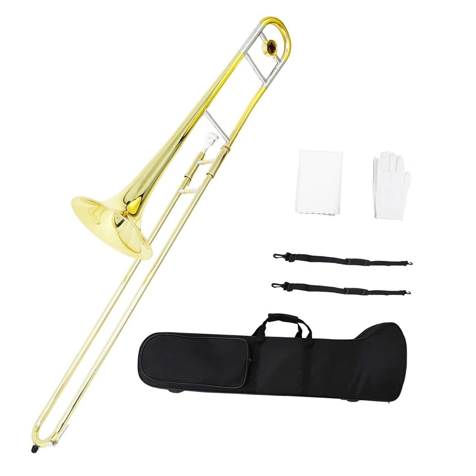 Standard Puzon Instrumenty Muzyczne Zestaw Puzonu Altowego Bb Key B Brass Gold Z Futerałem Na Instrument