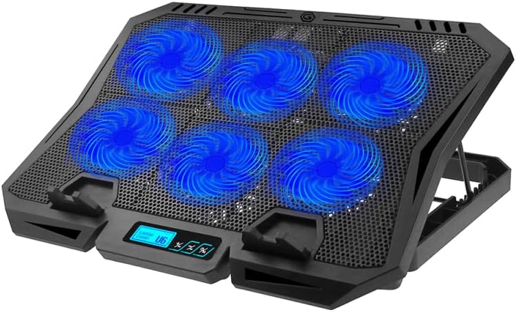 BESPORTBLE Laptop Cooling Pad with Quiet Fan Adjustable Height Laptop Stand Cooler for 13.97 Inch Portable Cooling Pad for Office and Gaming Use