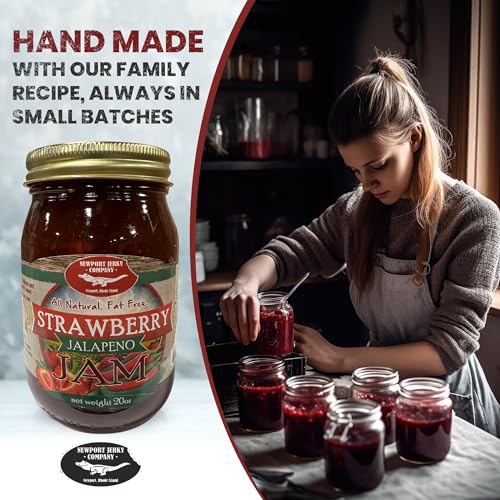 Gourmet Strawberry Jalapeno Jam 20oz Handcrafted Small Batch (FAT FREE, GLUTEN FREE & ALL NATURAL) - Thumbnail 3