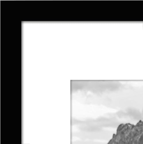 Vista 433 de Americanflat Portarretratos de 5 x 6 pulgadas con plexiglás pulido, juego de 5 portarretratos de 2 x 3 pulgadas con paspartú o para fotos de 5 x 6