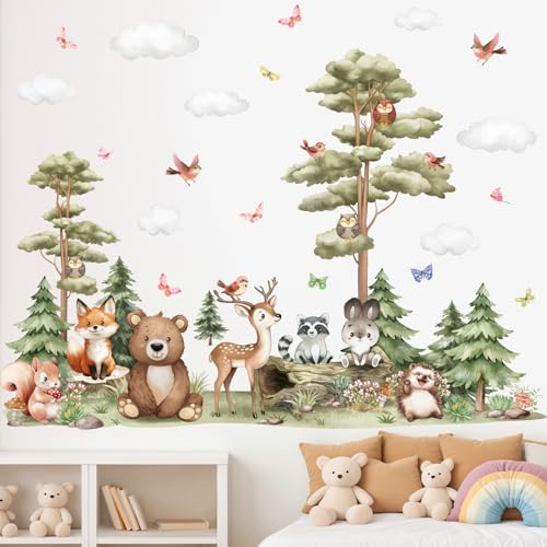 Pegatinas de pared animales bosque grandes Peelora miniatura 3