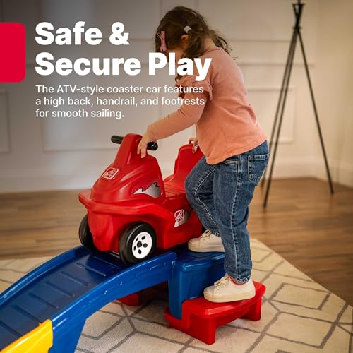 image for Step2 Up & Down Roller Coaster Kids Ride On Toy, Push Car, Indoor/Outd